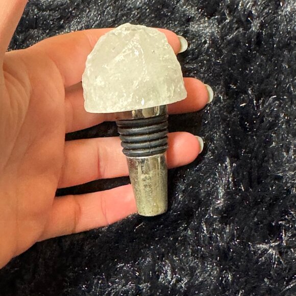 Set Of 3 Wine Bottle Stoppers Decorative Silver Glass & Ceramic Designs Stoller - Picture 5 of 6